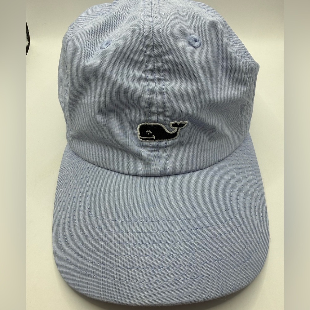Vineyard Vines soft blue hat Velcro latch logo